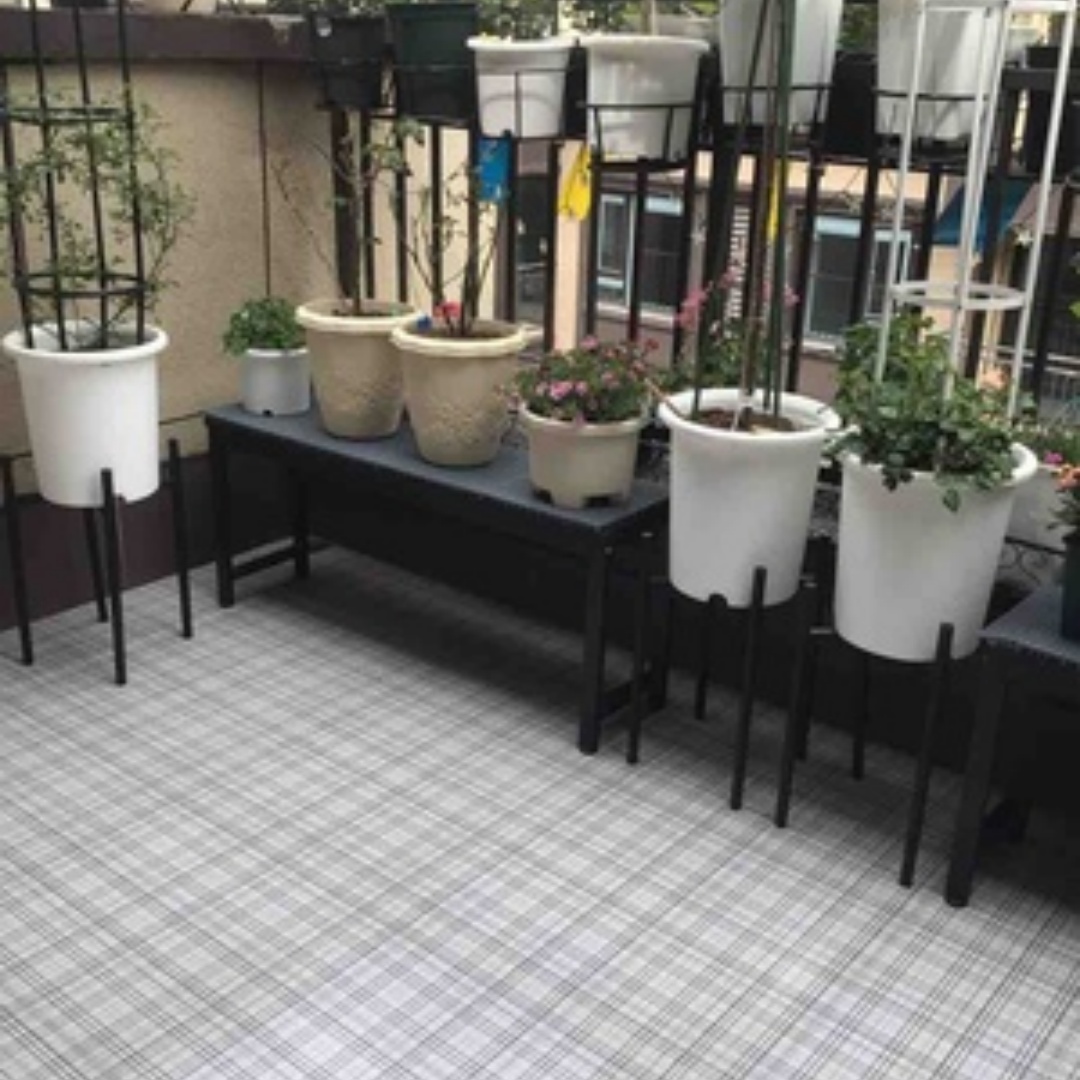 Outdoor Furniture Luxury - 40 cm Gartenmöbel-Pflanzenständer, Balkonregal, Kunstregal aus