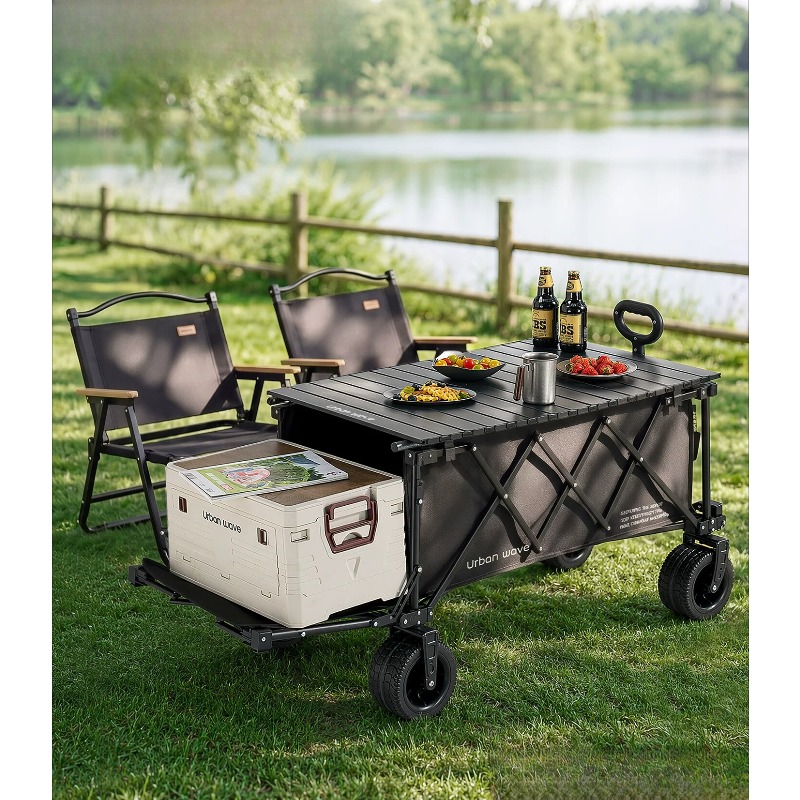 Outdoor Furniture Metal - Faltbarer Campingwagen, zusammenklappbarer Trolley für den