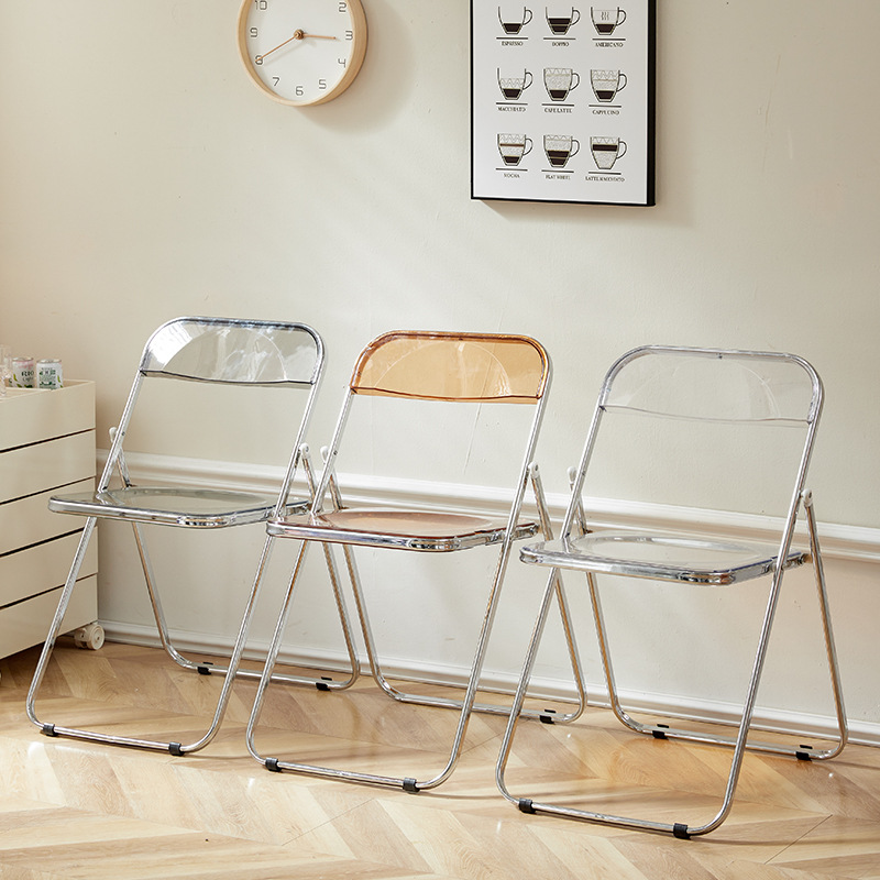 Outdoor Furniture Metal Chairs - Garderobenstühle, einfache klappbare Esszimmerstühle aus Acryl,