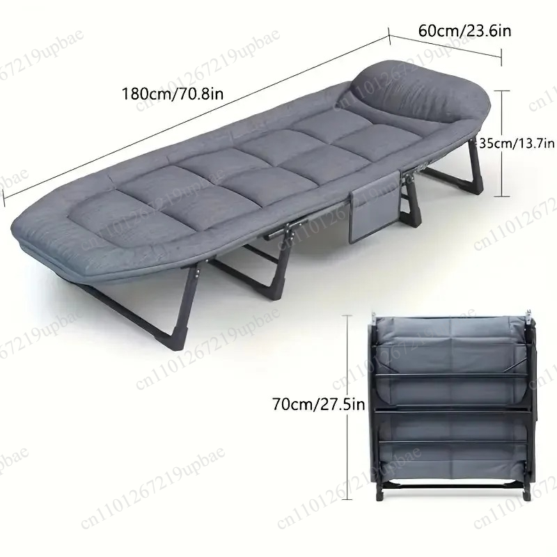 Outdoor Furniture Metal Chairs - Tragbares Klappbett Robuster Campingstuhl mit Verstellbarer