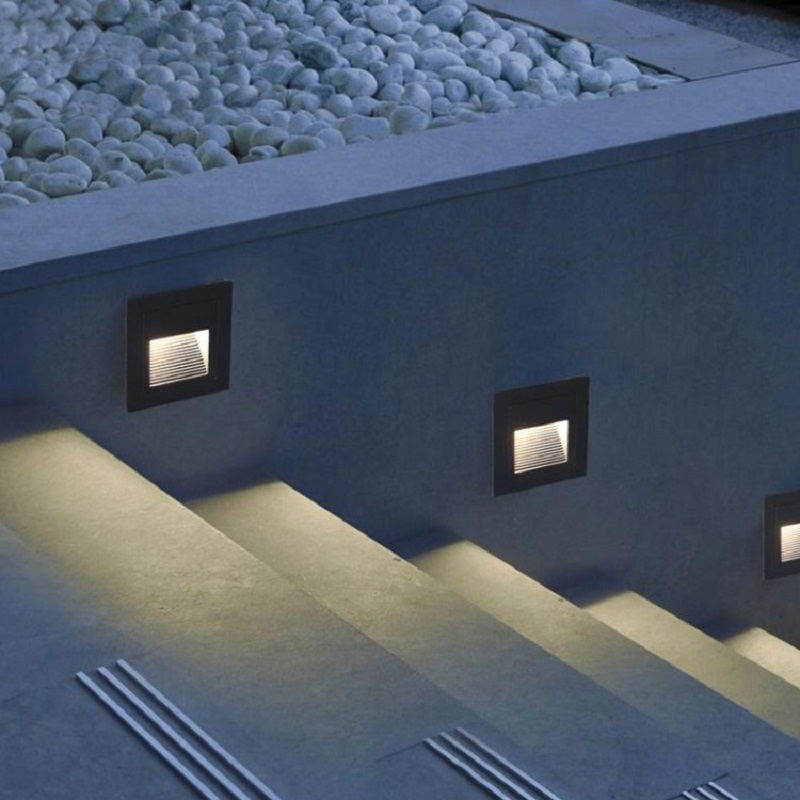Outdoor Daybed Furniture - LED-Terrassenstufenleuchte 15 LEDs IP65 Wasserdichte Bodeneinbauleuchte