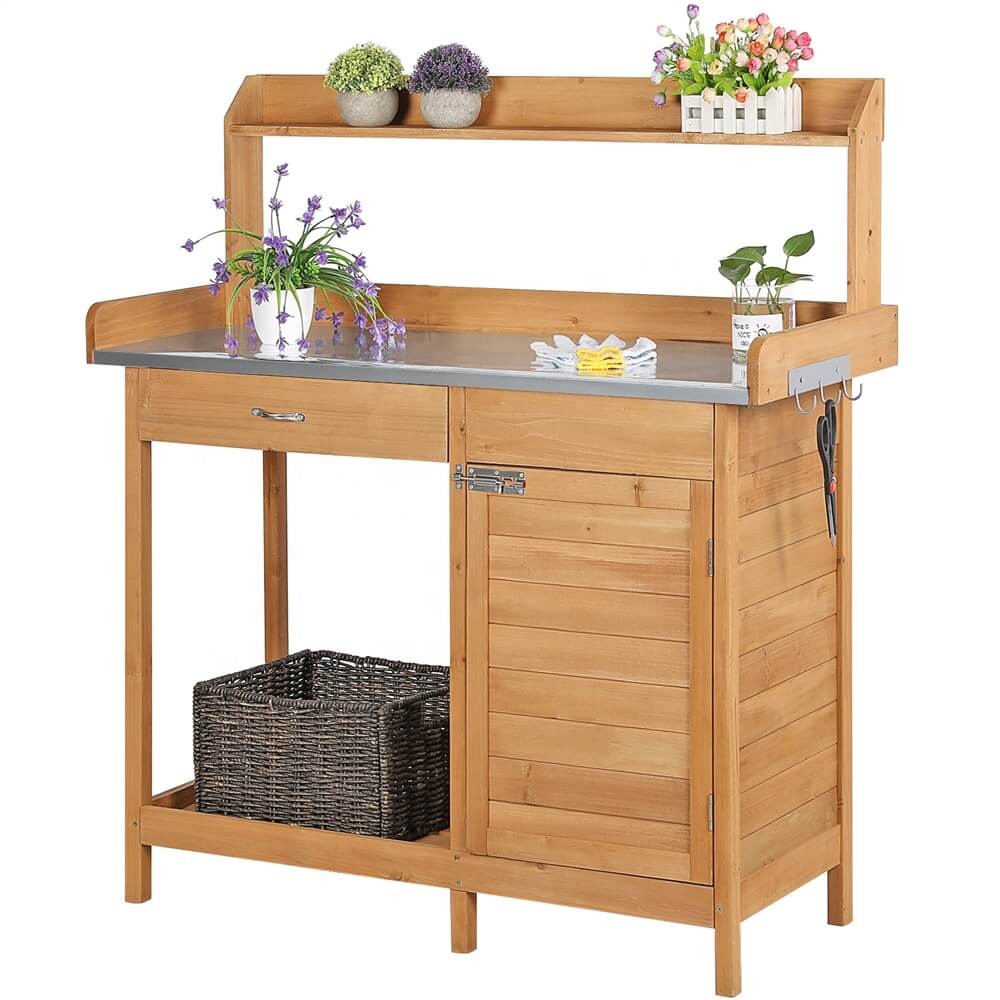 Massivholz-Pflanztisch für den – Outdoor Furniture Wood Bewertung und Preis