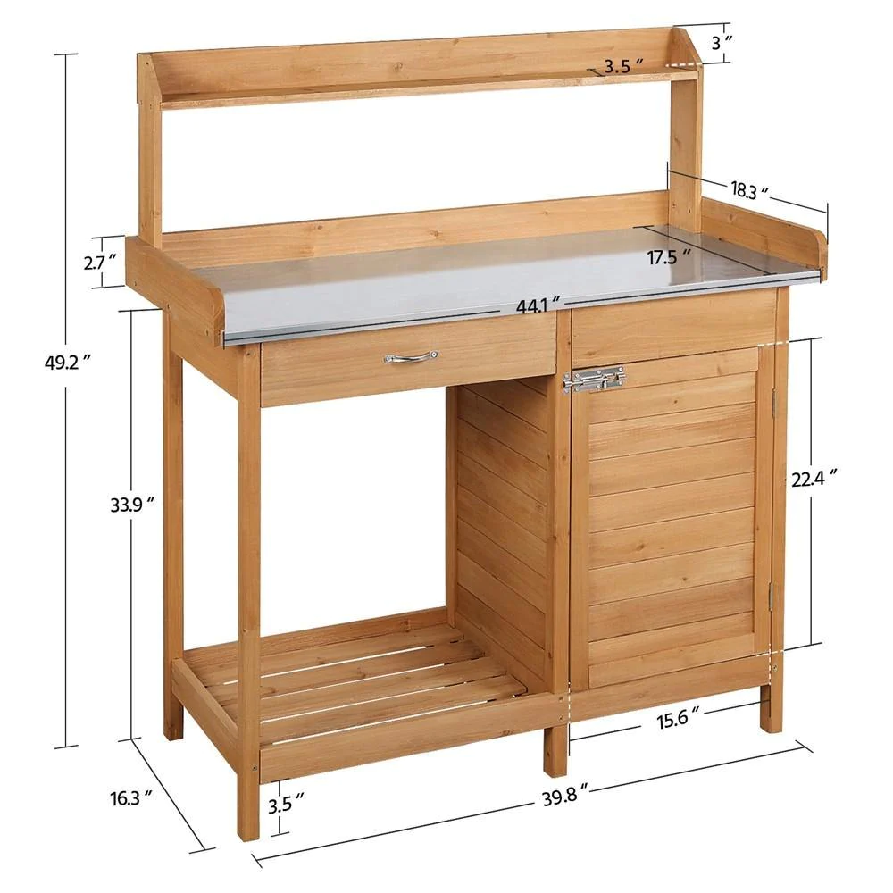Massivholz-Pflanztisch für den – Outdoor Furniture Wood Bewertung und Preis