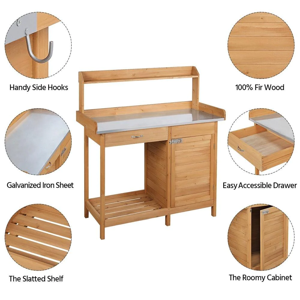 Massivholz-Pflanztisch für den – Outdoor Furniture Wood Bewertung und Preis