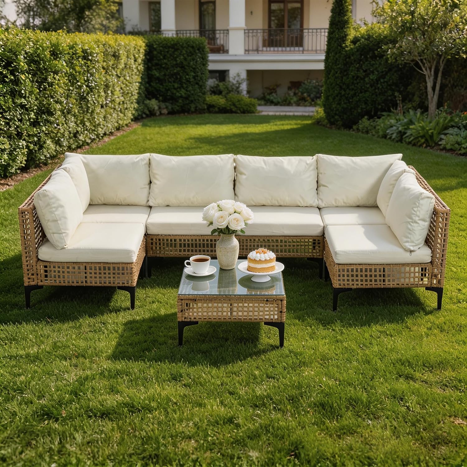 7-teiliges Outdoor-Terrassenmö – Outdoor Furniture Luxury Bewertung und Preis