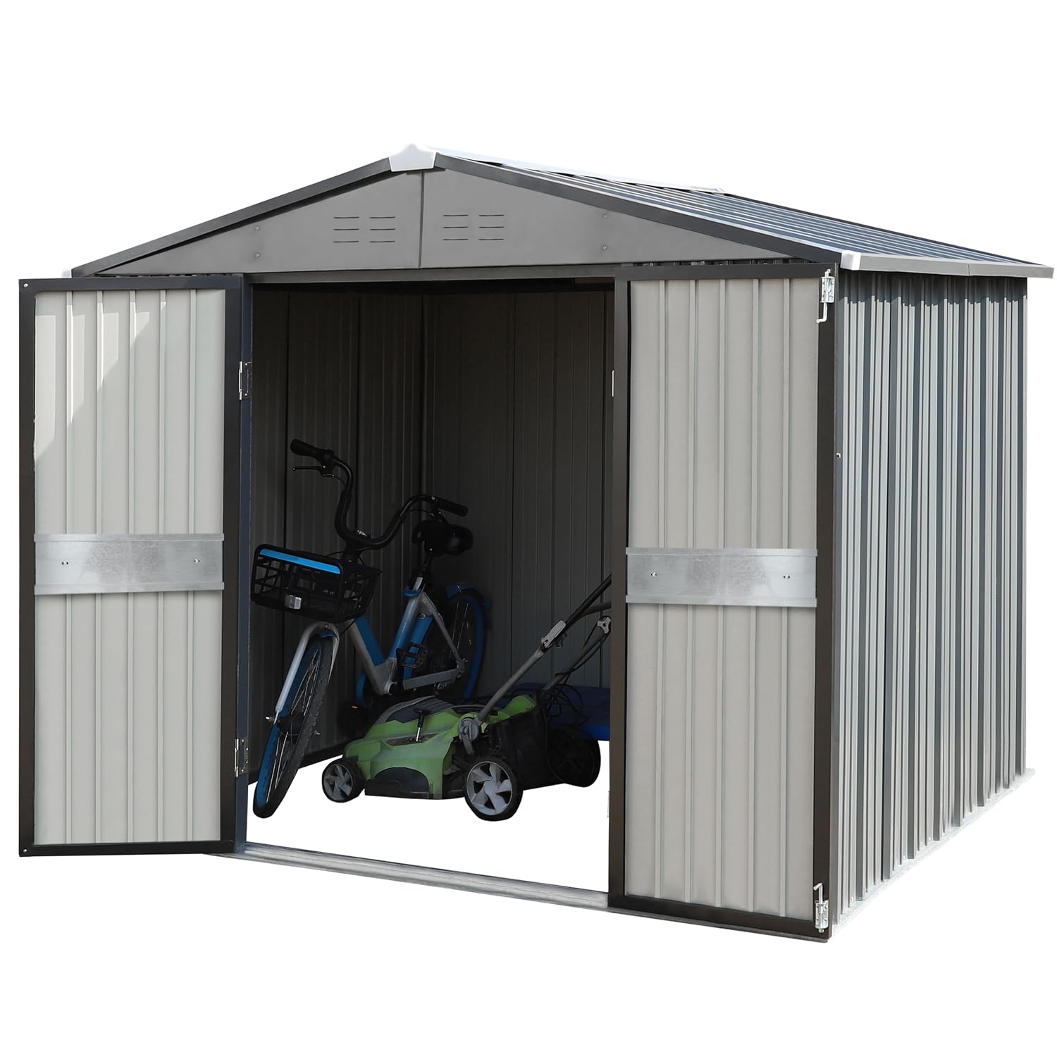 10' x 10' Gartenhaus mit Doppe – Outdoor Furniture Metal Bewertung und Preis