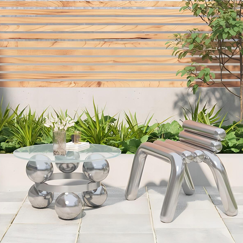 Edelstahlstuhl, leichter, luxu – Outdoor Furniture Metal Chairs Bewertung und Preis