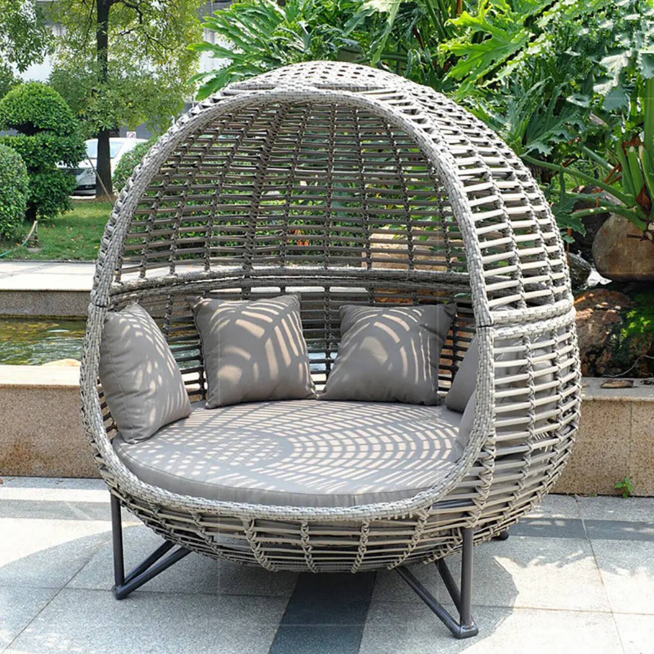 Nordic Patio Baldachin-Tagesbe – Outdoor Daybed Furniture Bewertung und Preis