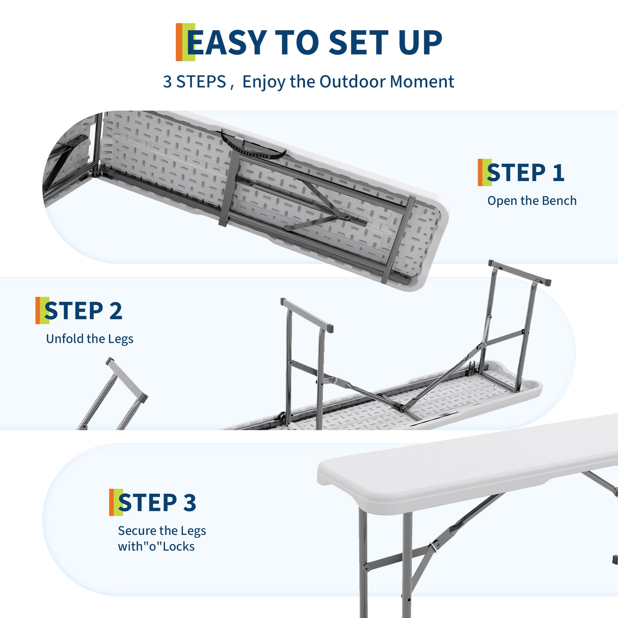 2er-Pack 6ft klappbare Gartenb – Outdoor Furniture Diy Bewertung und Preis