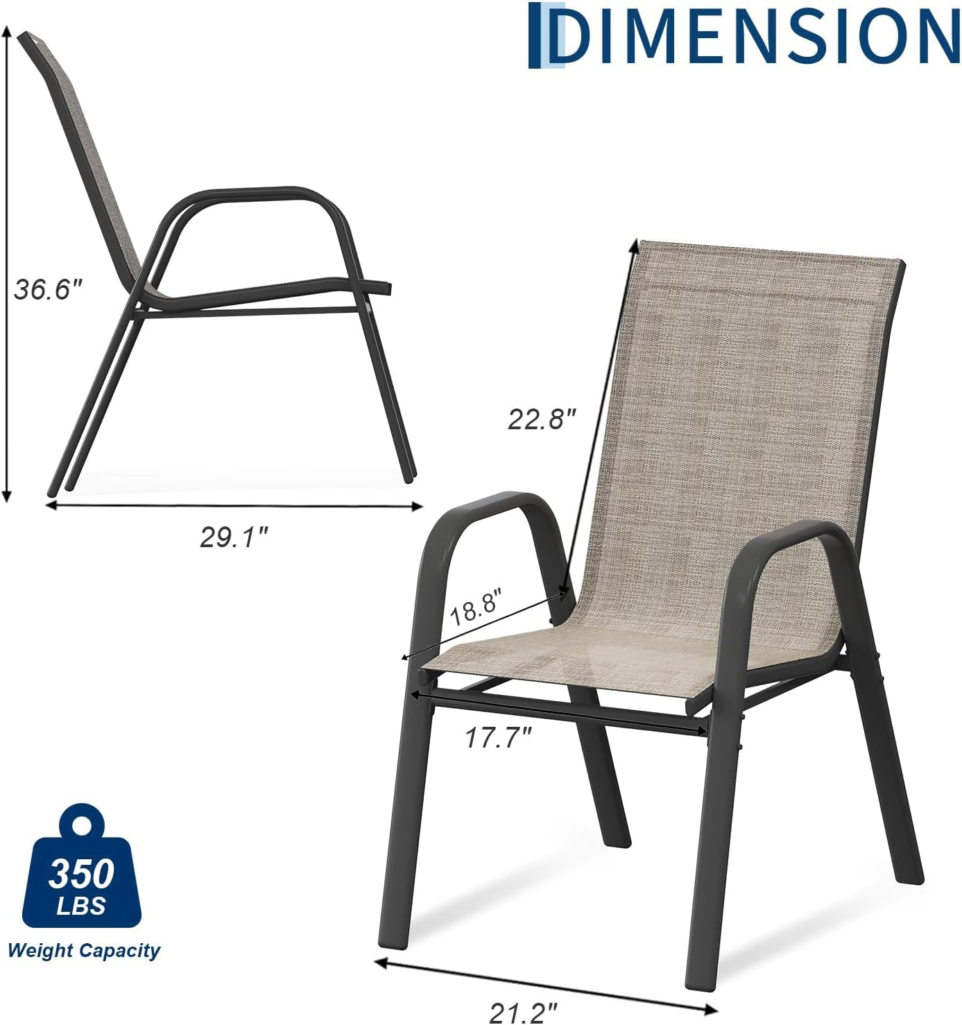 Terrassen-Esszimmerstühle, 4er – Outdoor Furniture Metal Chairs Bewertung und Preis